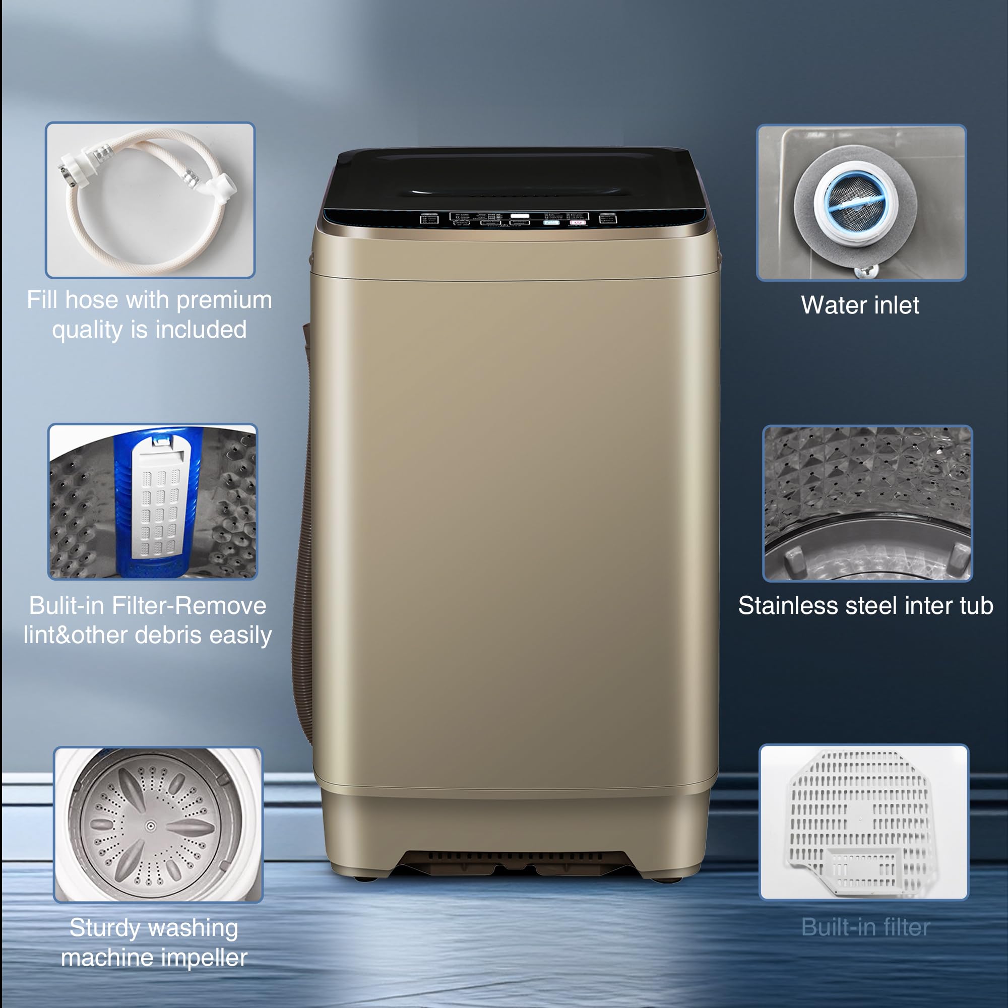 Amazon.com: JANREAY Portable Washing Machine 13.3lbs Full